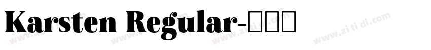 Karsten Regular字体转换